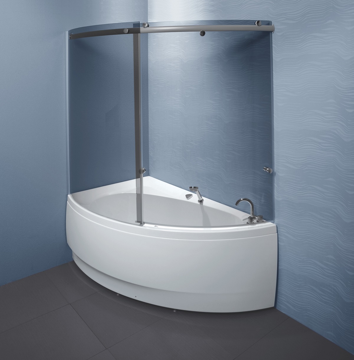 Idea R Tinted Curved Glass Shower Wall 9276 web